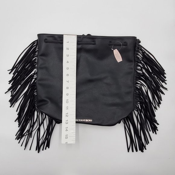 Victoria\'s Secret Black Fringe Backpack NWT main image 7
